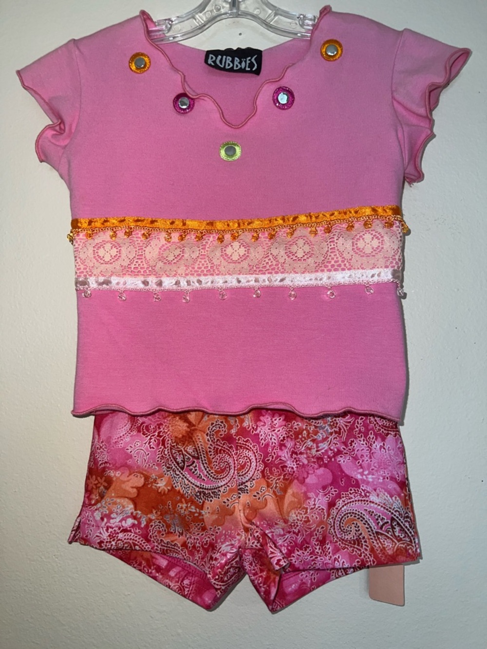 Rubie's Pink and Orange Paisley Kids Matching Set